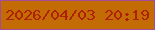 文字の大きさ：1、枠の色：a34d98、背景の色：c36c05、文字の色：ae2102 無料ブログパーツのブログ時計