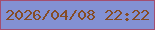 文字の大きさ：4、枠の色：a34e70、背景の色：8391d3、文字の色：854c26 無料ブログパーツのブログ時計