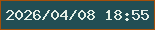 文字の大きさ：1、枠の色：a34f0a、背景の色：224e54、文字の色：e5f0e7 無料ブログパーツのブログ時計