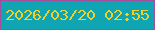 文字の大きさ：4、枠の色：a34f9d、背景の色：10a5b2、文字の色：f1d029 無料ブログパーツのブログ時計