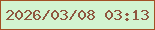 文字の大きさ：1、枠の色：a35125、背景の色：d2f4d0、文字の色：8f5740 無料ブログパーツのブログ時計