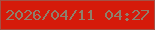 文字の大きさ：5、枠の色：a35145、背景の色：d51a0a、文字の色：8f7f6b 無料ブログパーツのブログ時計
