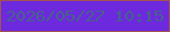 文字の大きさ：5、枠の色：a35250、背景の色：6d29de、文字の色：45638a 無料ブログパーツのブログ時計