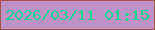 文字の大きさ：1、枠の色：a35340、背景の色：bf92c7、文字の色：0bd895 無料ブログパーツのブログ時計
