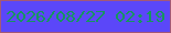 文字の大きさ：2、枠の色：a35977、背景の色：5b47f9、文字の色：169560 無料ブログパーツのブログ時計