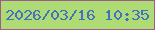 文字の大きさ：5、枠の色：a3598d、背景の色：addc75、文字の色：476fc1 無料ブログパーツのブログ時計