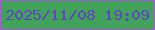 文字の大きさ：5、枠の色：a35ad2、背景の色：41a259、文字の色：6046c2 無料ブログパーツのブログ時計