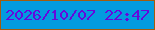 文字の大きさ：3、枠の色：a35b0d、背景の色：039bdf、文字の色：6508dc 無料ブログパーツのブログ時計