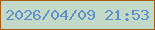 文字の大きさ：4、枠の色：a35d10、背景の色：c3d9c7、文字の色：6090cb 無料ブログパーツのブログ時計