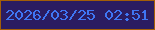 文字の大きさ：3、枠の色：a35e07、背景の色：2b1c61、文字の色：3f76f4 無料ブログパーツのブログ時計