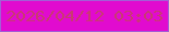 文字の大きさ：1、枠の色：a35ed5、背景の色：e10bcf、文字の色：c93a71 無料ブログパーツのブログ時計