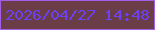 文字の大きさ：4、枠の色：a35ee7、背景の色：6a3d47、文字の色：6c40f3 無料ブログパーツのブログ時計