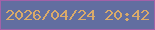 文字の大きさ：1、枠の色：a361a8、背景の色：626ea0、文字の色：d9aa6a 無料ブログパーツのブログ時計