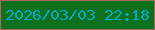 文字の大きさ：4、枠の色：a36959、背景の色：0f711d、文字の色：00acc5 無料ブログパーツのブログ時計