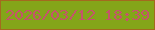 文字の大きさ：5、枠の色：a36a1e、背景の色：84a519、文字の色：c5546b 無料ブログパーツのブログ時計