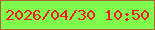 文字の大きさ：5、枠の色：a36a36、背景の色：80fd4c、文字の色：ff1627 無料ブログパーツのブログ時計