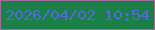 文字の大きさ：2、枠の色：a36c9c、背景の色：1a8048、文字の色：546ada 無料ブログパーツのブログ時計