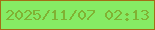 文字の大きさ：4、枠の色：a36e16、背景の色：86eb64、文字の色：80b233 無料ブログパーツのブログ時計