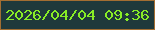 文字の大きさ：3、枠の色：a36e32、背景の色：1f393b、文字の色：88ed26 無料ブログパーツのブログ時計