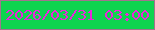 文字の大きさ：1、枠の色：a3738e、背景の色：0ed44f、文字の色：eb27db 無料ブログパーツのブログ時計