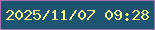 文字の大きさ：3、枠の色：a373ac、背景の色：1d5570、文字の色：fdfa8b 無料ブログパーツのブログ時計