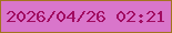 文字の大きさ：1、枠の色：a3741e、背景の色：d976cb、文字の色：a10c61 無料ブログパーツのブログ時計