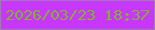 文字の大きさ：4、枠の色：a379b4、背景の色：c837fd、文字の色：7fb22e 無料ブログパーツのブログ時計