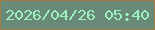 文字の大きさ：2、枠の色：a37d48、背景の色：698a79、文字の色：9df2c0 無料ブログパーツのブログ時計