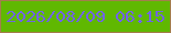 文字の大きさ：1、枠の色：a37e4c、背景の色：60b801、文字の色：7166e3 無料ブログパーツのブログ時計