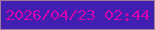 文字の大きさ：2、枠の色：a37e9a、背景の色：411fb0、文字の色：d100ae 無料ブログパーツのブログ時計