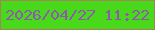 文字の大きさ：3、枠の色：a38357、背景の色：47d91a、文字の色：9157b0 無料ブログパーツのブログ時計