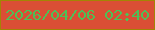 文字の大きさ：5、枠の色：a38404、背景の色：da4e35、文字の色：4ec056 無料ブログパーツのブログ時計