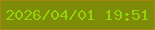 文字の大きさ：1、枠の色：a38617、背景の色：7e8c08、文字の色：91d10d 無料ブログパーツのブログ時計