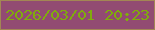 文字の大きさ：1、枠の色：a38654、背景の色：924b72、文字の色：80ac0c 無料ブログパーツのブログ時計