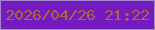文字の大きさ：5、枠の色：a388d1、背景の色：751ac0、文字の色：a76a3c 無料ブログパーツのブログ時計