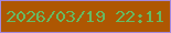 文字の大きさ：2、枠の色：a388df、背景の色：ae5702、文字の色：66ba62 無料ブログパーツのブログ時計