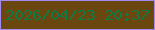 文字の大きさ：4、枠の色：a38af0、背景の色：6a470e、文字の色：0e7b47 無料ブログパーツのブログ時計
