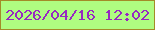 文字の大きさ：5、枠の色：a38b28、背景の色：affc81、文字の色：9727c1 無料ブログパーツのブログ時計