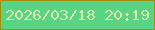 文字の大きさ：5、枠の色：a38e08、背景の色：59d485、文字の色：dde8ab 無料ブログパーツのブログ時計