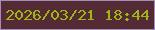 文字の大きさ：2、枠の色：a38eb5、背景の色：542a34、文字の色：a2b517 無料ブログパーツのブログ時計