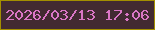 文字の大きさ：2、枠の色：a38f00、背景の色：422a31、文字の色：da76c5 無料ブログパーツのブログ時計