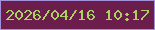 文字の大きさ：5、枠の色：a390d9、背景の色：6b1d4b、文字の色：acd163 無料ブログパーツのブログ時計