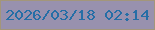 文字の大きさ：1、枠の色：a3967a、背景の色：9891ae、文字の色：256ea6 無料ブログパーツのブログ時計