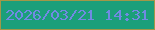文字の大きさ：5、枠の色：a39747、背景の色：1b9f7a、文字の色：718ae3 無料ブログパーツのブログ時計