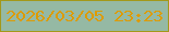 文字の大きさ：3、枠の色：a3981a、背景の色：95b9a4、文字の色：dd9b02 無料ブログパーツのブログ時計