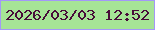 文字の大きさ：1、枠の色：a398f7、背景の色：a6e496、文字の色：480c39 無料ブログパーツのブログ時計