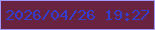 文字の大きさ：5、枠の色：a399fc、背景の色：672340、文字の色：363dcc 無料ブログパーツのブログ時計