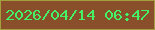 文字の大きさ：5、枠の色：a39f3e、背景の色：894e2a、文字の色：43f265 無料ブログパーツのブログ時計