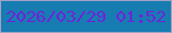 文字の大きさ：2、枠の色：a3a1c6、背景の色：177cb2、文字の色：6f23d9 無料ブログパーツのブログ時計