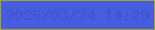文字の大きさ：5、枠の色：a3a624、背景の色：475ddf、文字の色：3c54d4 無料ブログパーツのブログ時計